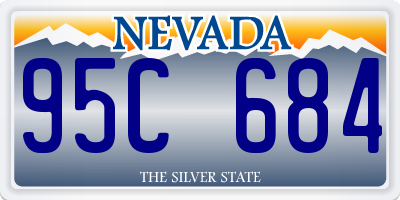 NV license plate 95C684