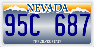 NV license plate 95C687