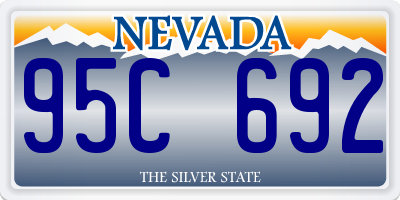 NV license plate 95C692