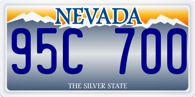 NV license plate 95C700