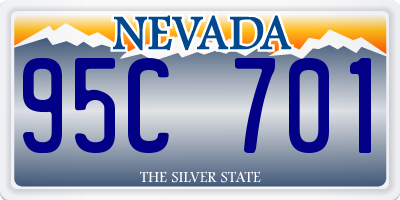 NV license plate 95C701