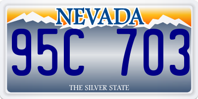 NV license plate 95C703