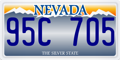 NV license plate 95C705