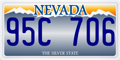 NV license plate 95C706