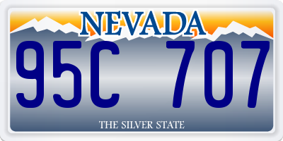 NV license plate 95C707