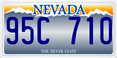 NV license plate 95C710