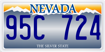 NV license plate 95C724