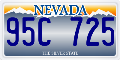 NV license plate 95C725