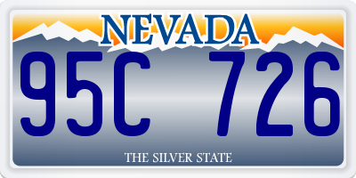 NV license plate 95C726