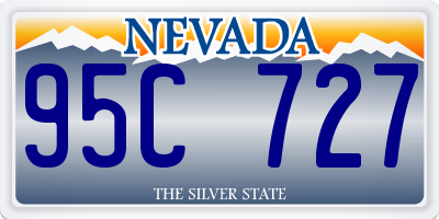 NV license plate 95C727