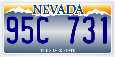 NV license plate 95C731