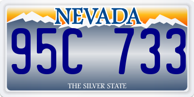 NV license plate 95C733