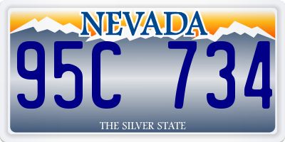 NV license plate 95C734