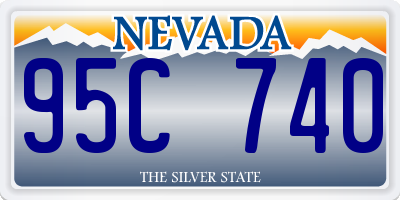 NV license plate 95C740