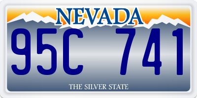 NV license plate 95C741