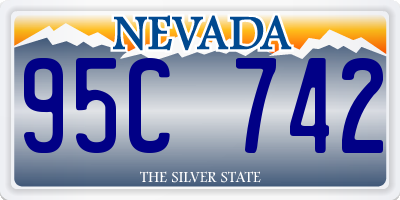 NV license plate 95C742