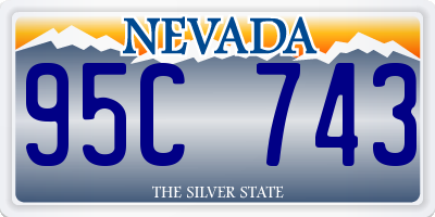 NV license plate 95C743