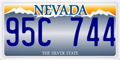 NV license plate 95C744