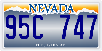 NV license plate 95C747