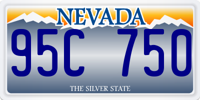 NV license plate 95C750