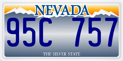 NV license plate 95C757