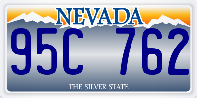 NV license plate 95C762