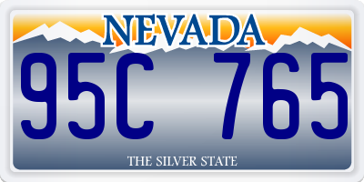 NV license plate 95C765