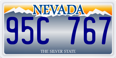 NV license plate 95C767