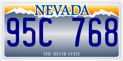 NV license plate 95C768