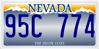 NV license plate 95C774