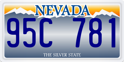 NV license plate 95C781