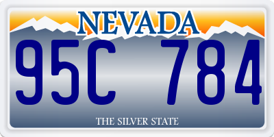 NV license plate 95C784