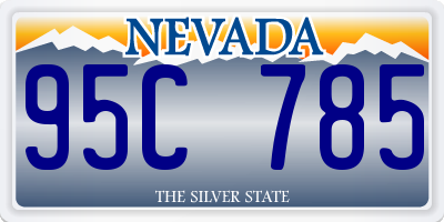 NV license plate 95C785