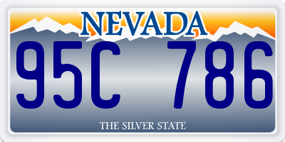 NV license plate 95C786