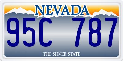 NV license plate 95C787