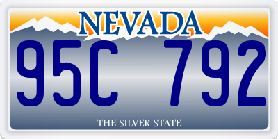 NV license plate 95C792