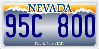 NV license plate 95C800