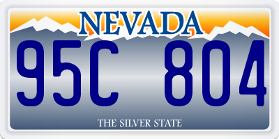 NV license plate 95C804
