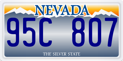 NV license plate 95C807