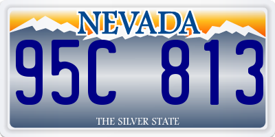 NV license plate 95C813