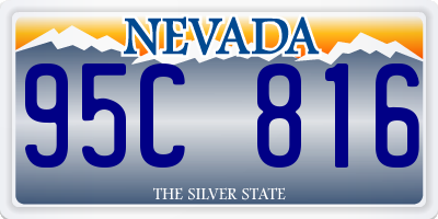 NV license plate 95C816