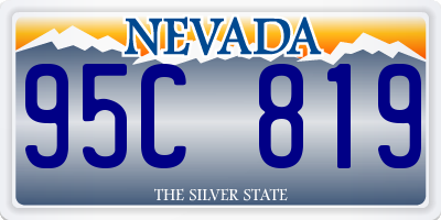 NV license plate 95C819