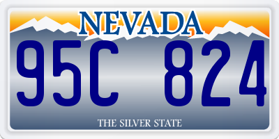 NV license plate 95C824