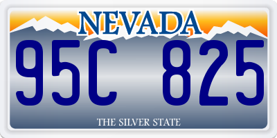 NV license plate 95C825