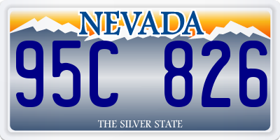 NV license plate 95C826