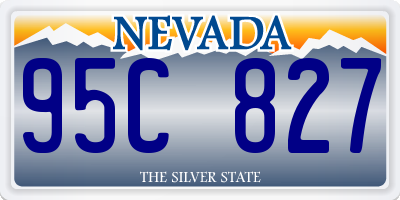 NV license plate 95C827