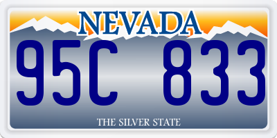 NV license plate 95C833