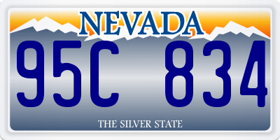 NV license plate 95C834