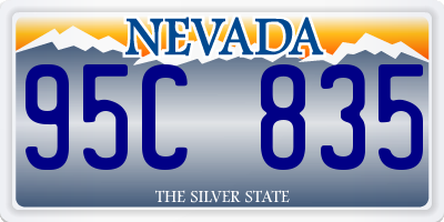 NV license plate 95C835