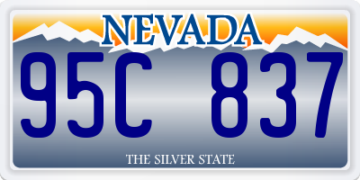 NV license plate 95C837